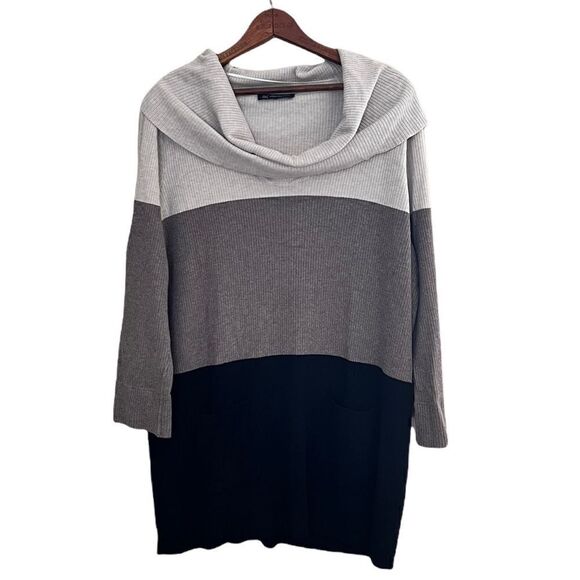 INC Cowl Neck Color Block Sweater - Picture 1 of 5